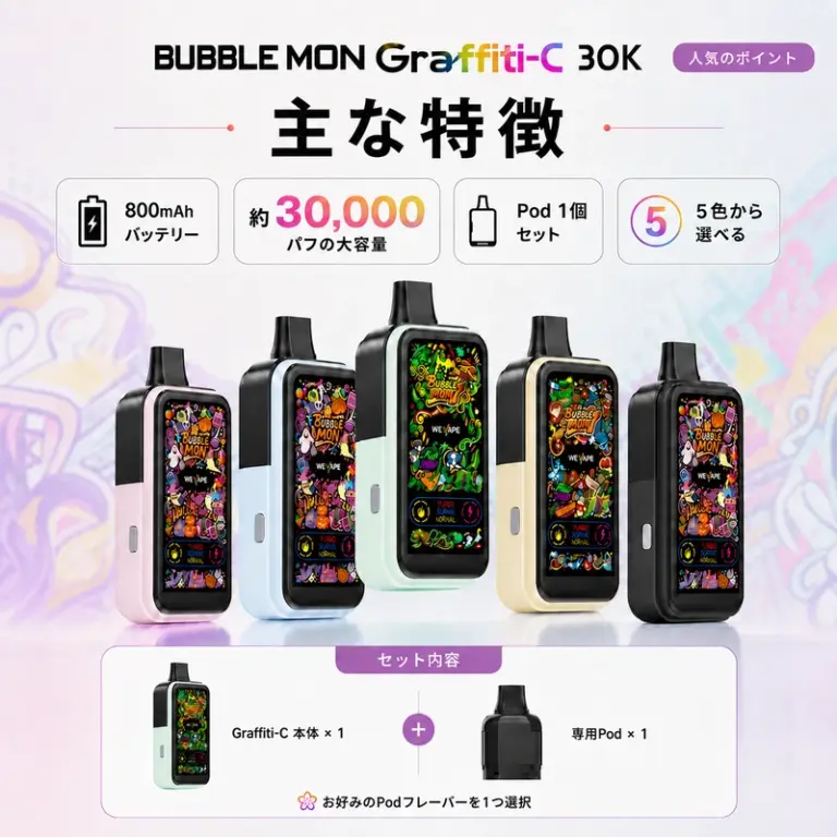Bubblemon Graffiti-C 30K 1Podキット 主な特徴