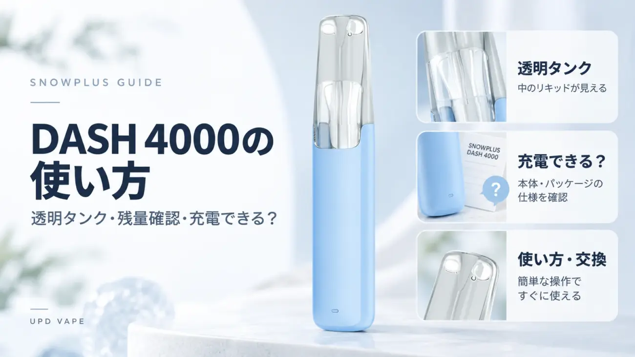 SNOWPLUS DASH 4000の透明タンクと使い方を示すOwner提供画像