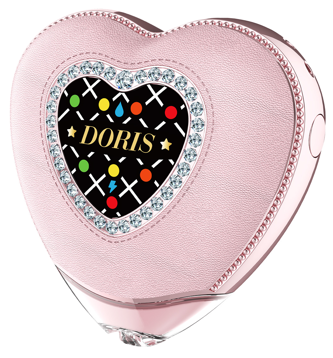 DORIS 30000のハートの輪郭とレザー調の質感
